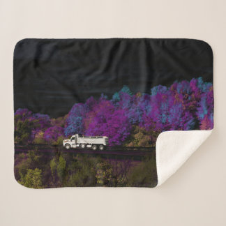 Couverture Sherpa oscar feuilles de la fête
