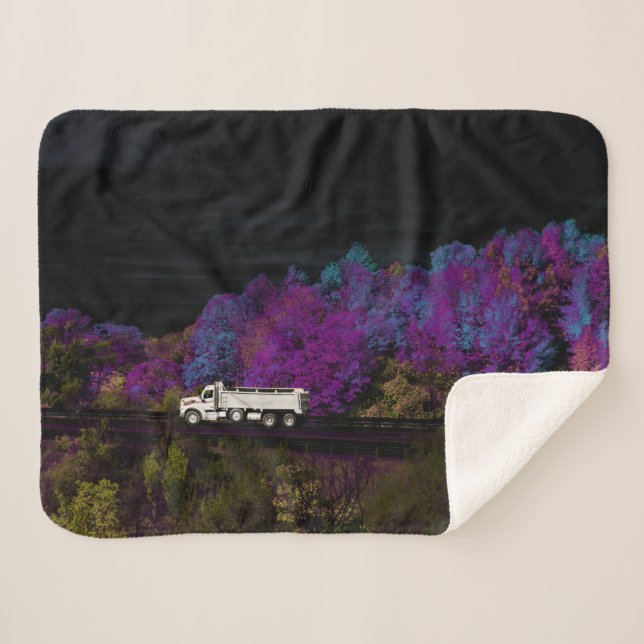 Couverture Sherpa oscar feuilles de la fête (Devant (Horizontal))