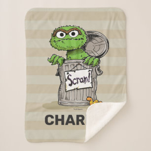 Couverture Sherpa Oscar Vintage personnalisé l'armature du Grouch