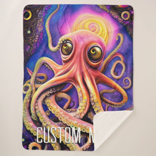 Couverture Sherpa Otopus Océan Calmar Animal Aquatique