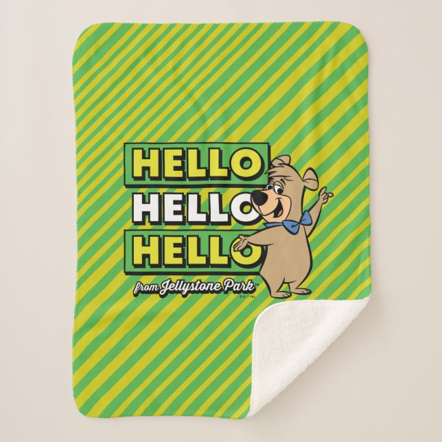 Couverture Sherpa Ours Boo Boo Bonjour Bonjour Bonjour De Jellystone (Devant)