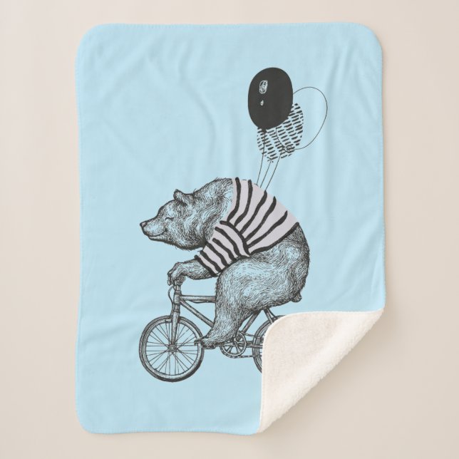 Couverture Sherpa Ours de bicyclette de ballon (Devant)
