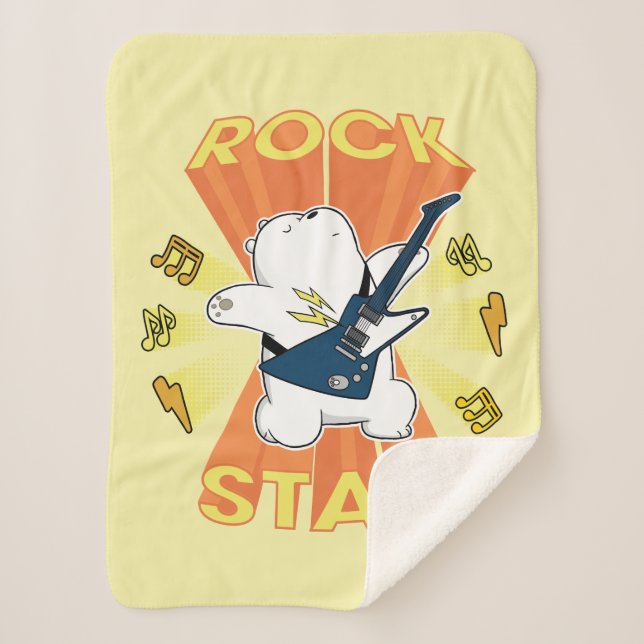 Couverture Sherpa Ours de glace - Rock Star (Devant)