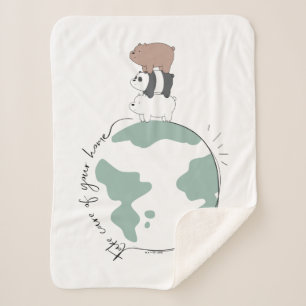 Couverture Sherpa Ours nus - Prenez soin de votre maison