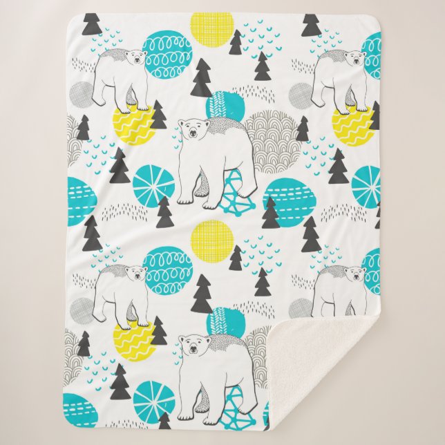 Couverture Sherpa Ours polaire (Devant)