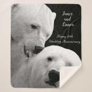 Couverture Sherpa Ours Polaire Artique Couple Amour Tendance Passion
