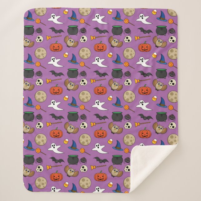 Couverture Sherpa Pack Halloween Kawaii (Devant)