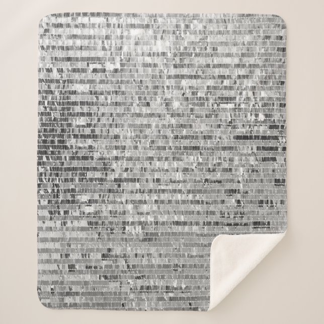 Couverture Sherpa Paillettes d'argent, arrière - plan glamour sans s (Devant)