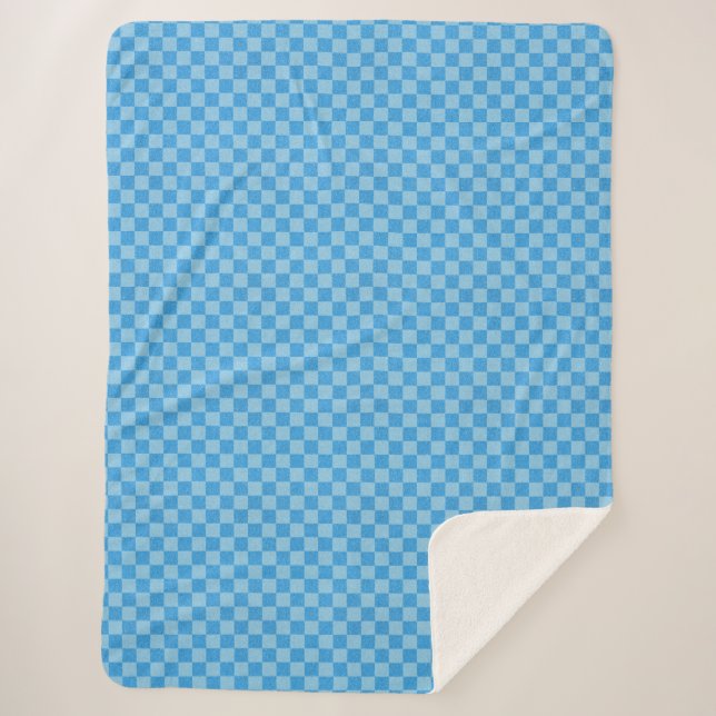 Couverture Sherpa Paillettes Vérificateur Bleu (Devant)