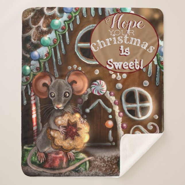 Couverture Sherpa Pain d'épices Noël (Devant)
