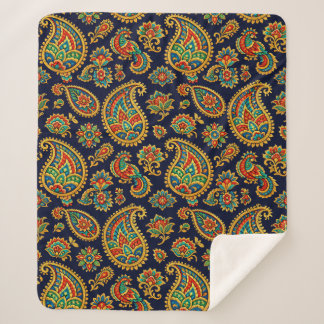Couverture Sherpa paisley partout