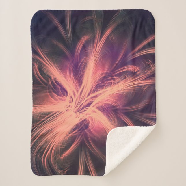 Couverture Sherpa Palette Sherpa Blanket Fractale violet clair (Devant)