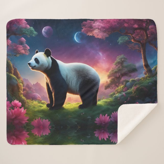 Couverture Sherpa Panda dans un jardin d'Imaginaires (Devant (Horizontal))