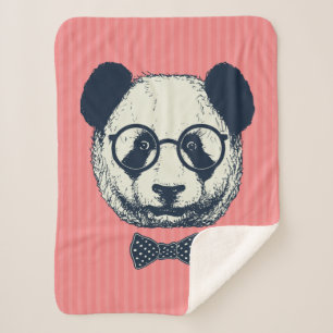 Couverture Sherpa Panda Stripes