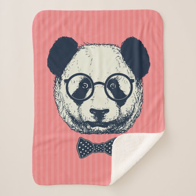 Couverture Sherpa Panda Stripes (Devant)