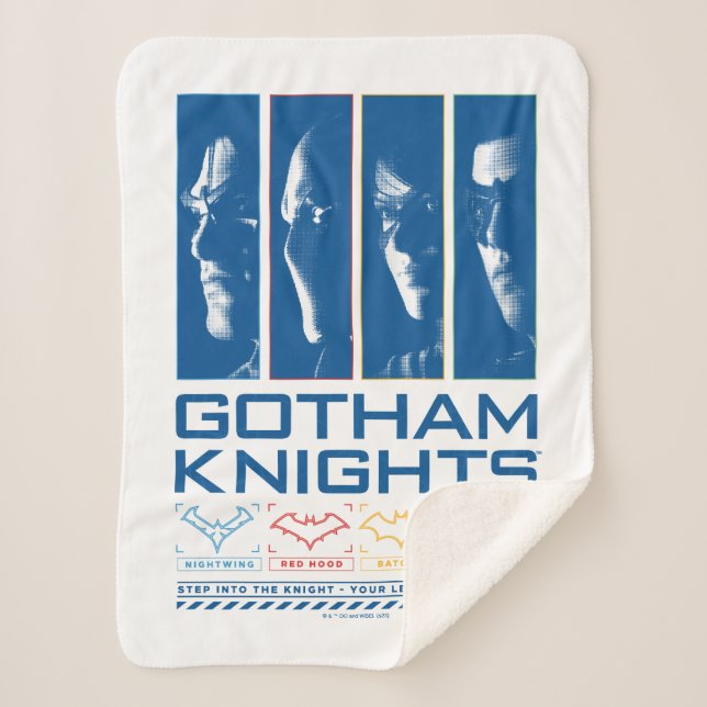 Couverture Sherpa Panneaux de visage Gotham Knights (Devant)