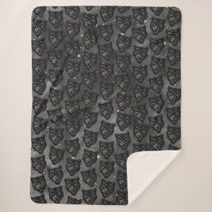 Couverture Sherpa Panthère noire