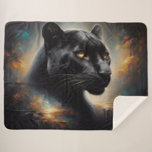 Couverture Sherpa Panthère noire Sherpa Grande