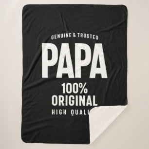 Couverture Sherpa Papa authentique et fiable   Cadeau Père