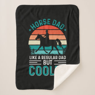 Couverture Sherpa Papa du cheval
