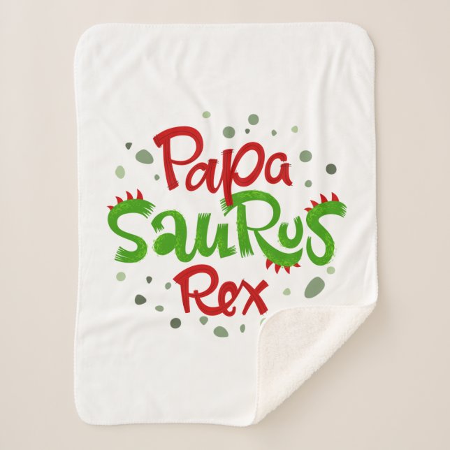 Couverture Sherpa Papa Saurus Rex Graphic (Devant)