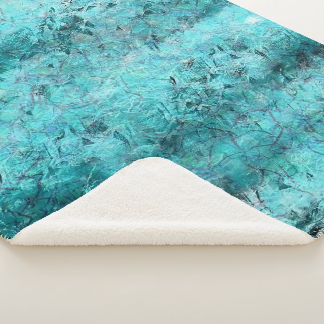 Couverture Sherpa Papier néon bleu effilé (3/4)