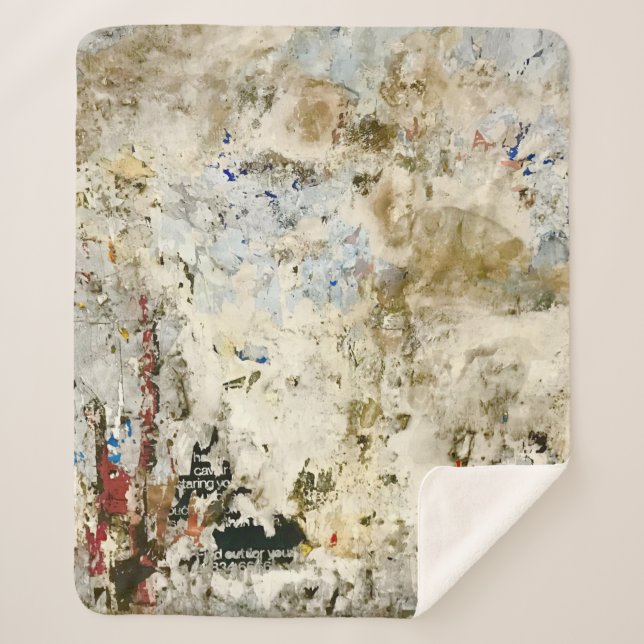 Couverture Sherpa Papier peint Brown et rouge (Devant)