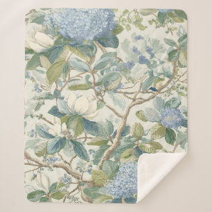 Couverture Sherpa Papier peint Magnolia Little Willow Floral Coastal