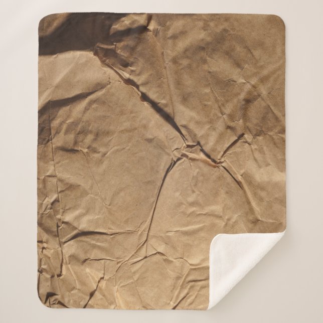 Couverture Sherpa Papier Recyclé : Texture écologique. (Devant)