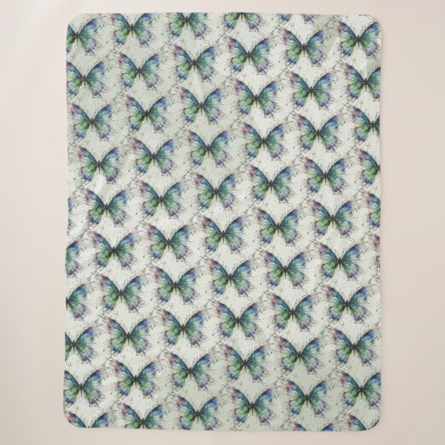 Couverture Sherpa Papillon (Devant)