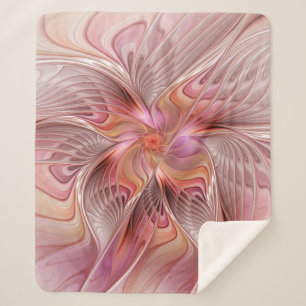 Couverture Sherpa Papillon Abstrait coloré Imaginaire Fractal Art