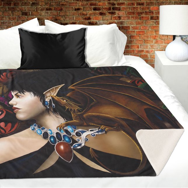 Couverture Sherpa Papillon de fantaisie compagnon dragon elfe mystiq (Créateur téléchargé)
