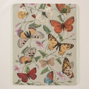 Couverture Sherpa Papillon Moth Nature Collection Dessin