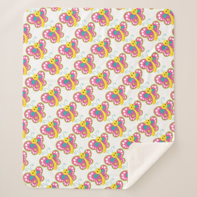 Couverture Sherpa Papillons (Devant)
