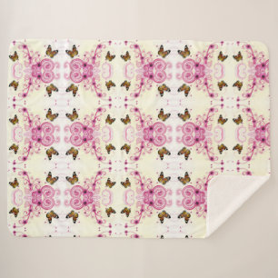 Couverture Sherpa Papillons Abstraits
