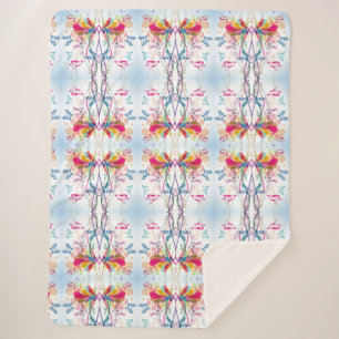 Couverture Sherpa Papillons Abstraits