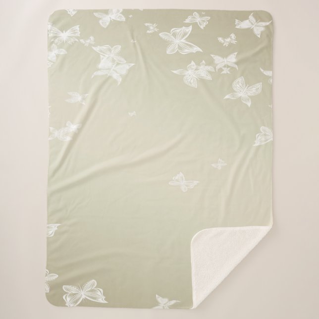 Couverture Sherpa Papillons blancs (Devant)
