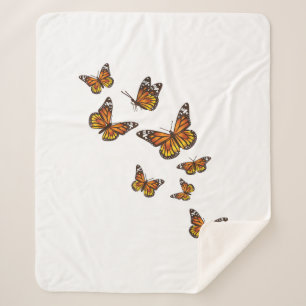 Couverture Sherpa Papillons Volants - Jardinier Amoureux des Papillo