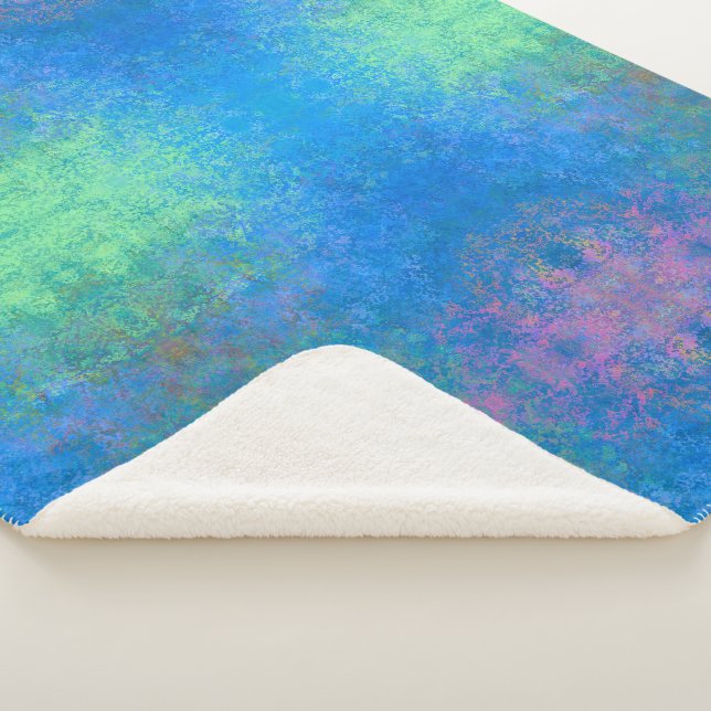 Couverture Sherpa Par l'encre d'alcool de mer, Abstraite acrylique (3/4)