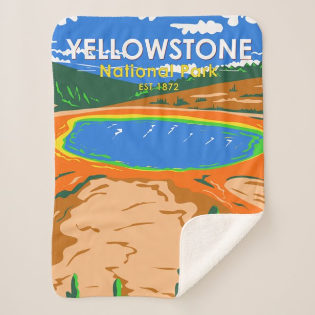 Couverture Sherpa Parc national de Yellowstone Grand Prismatic Sprin (Devant)