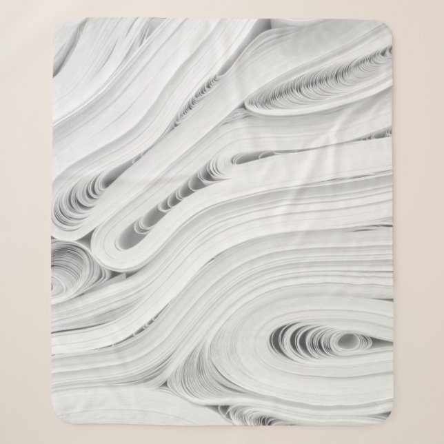 Couverture Sherpa Parcelle de tissu blanc (Devant)