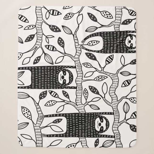 Couverture Sherpa Parcelles réfrigérées : Motif animal mignon. (Devant)