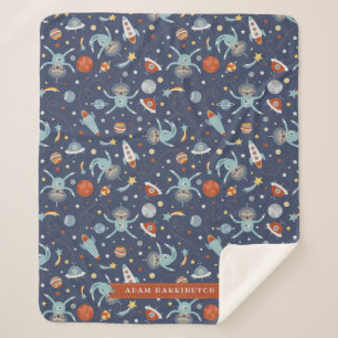 Couverture Sherpa Paresses de l'espace - nom fait sur commande