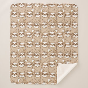 Couverture Sherpa Paresses et motif de café