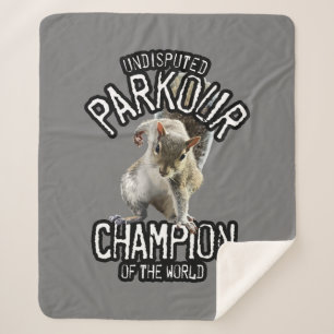Couverture Sherpa Parkour Squirrel - drôle freerunning