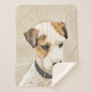 Couverture Sherpa Parson Jack Russell Terrier Peinture - Chien Art
