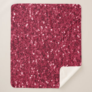 Couverture Sherpa Parties scintillant faux brillant rose foncé magen