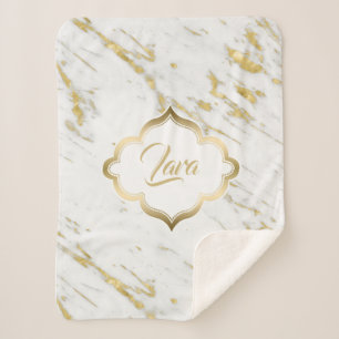 Couverture Sherpa Parties scintillant or tacheté