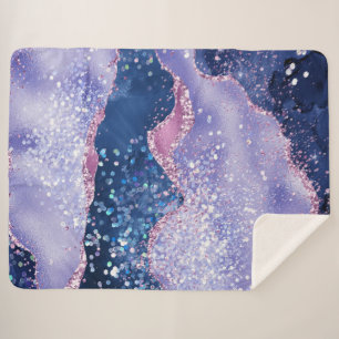 Couverture Sherpa *~* Pastel LAVENDER Agate Holo PARTIES SCINTILLANT