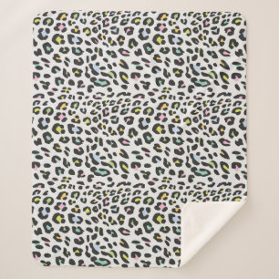 Couverture Sherpa Pastel Leopard Spot Motif
